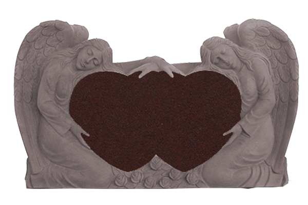ANG104CAIR.png Double Angel Holding Hearts 4-2x0-8x2-6 AP India Red Fully Carved Angels w/ Roses - Image 1