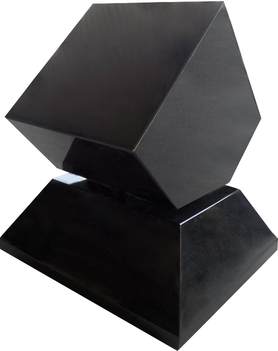 BAB253APJB.png Baby Block 1-0x1-0x1-0 AP Jet Black Diamond Shaped Block with Flat Bottom - Image 1