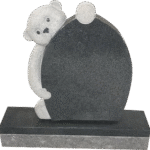 Bear 2-0x0-4x2-4 Carved as shown Dark Cloud Grey bear carved on front and back