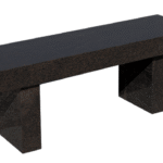 Straight Seat & Leg Bench 4-0x1-2x0-4 AP Jet Black (2) Straight Legs 1-0x0-4x1-2