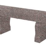 Straight Seat & Harp Leg Bench 3-0x1-2x0-4 AP Imperial Rose (2) Harp Legs 1-0x0-4x1-2