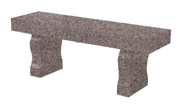 BEN158APIPR.png Straight Seat & Harp Leg Bench 3-0x1-2x0-4 AP Imperial Rose (2) Harp Legs 1-0x0-4x1-2 - Image 1