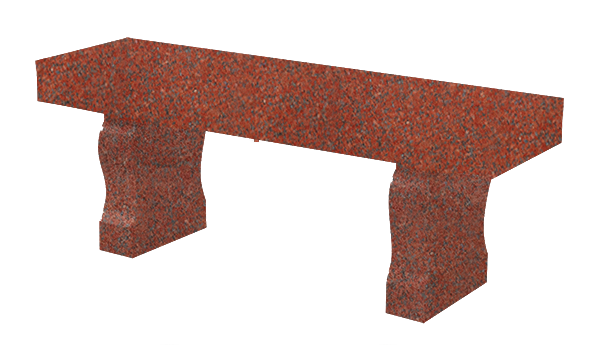 BEN158APIR.png Straight Seat & Harp Leg Bench 3-0x1-2x0-4 AP India Red (2) Harp Legs 1-0x0-4x1-2 - Image 1