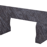 Straight Seat & Harp Leg Bench 4-0x1-2x0-4 AP Bahama Blue (2) Harp Legs 1-0x0-4x1-2