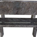 Park Bench 4-0x1-2x0-2 AP Bahama Blue Back 4-0x0-2x1-2; (2) Legs 1-8x0-2.5x2-6