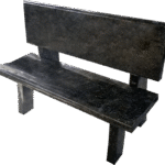 Park Bench 4-0x1-2x0-2 AP Butterfly Blue Back 4-0x0-2x1-2; (2) Legs 1-8x0-2.5x2-6