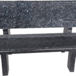 Park Bench 4-0x1-2x0-2 AP Blue Pearl Back 4-0x0-2x1-2; (2) Legs 1-8x0-2.5x2-6