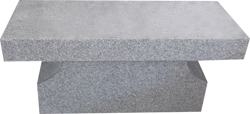 BEN184APLG.png Pedestal Bench 3-0x1-2x0-4 AP China Grey Pedestal 2-6x0-8x1-2 - Image 1