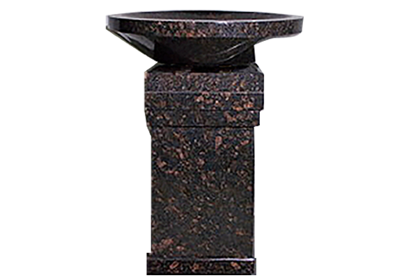 BRD276APTB.png Companion Cremation Bird Bath 1-2x1-2x2-0 AP Tan Brown w/ (2) 6"x10" Core Holes; Bowl 2-0x2-0x0-5 Cap 1-2x1-2x0-2; Base 2-0x2-0x0-4 PFT/BRP, NO CARVED BIRD - Image 1