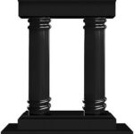 Round Column Set Cap 3-4x1-0x1-0 AP Jet Black Pillars 0-9x0-9x3-4 All Polish Qty2, SubBase 3-4x1-0x0-6 AP