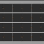 48 Niche 2 Side Columbarium 6-7x2-7x4-11 China Grey/Jet Black Horizontal-China Grey/Jet Black Doors; 2 Sided, 6x4 Niches CFS-L-029-1 ; Includes Rosettes, Key & 4 Extra Niche Doors