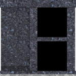 2 Niche Columbarium w/ Alcove 30.5x15.7x37.4 Blue Pearl/JB Blue Pearl Walls/Jet Black Doors; 2" Margin on Base CFS-A-139-inch