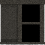 2 Niche Columbarium w/ Alcove 30.5X15.7X37.4 DarkCloudGrey/JB Dark Cloud Grey Walls/Jet Black Doors; 2" Margin on Base CFS-A-193-inch