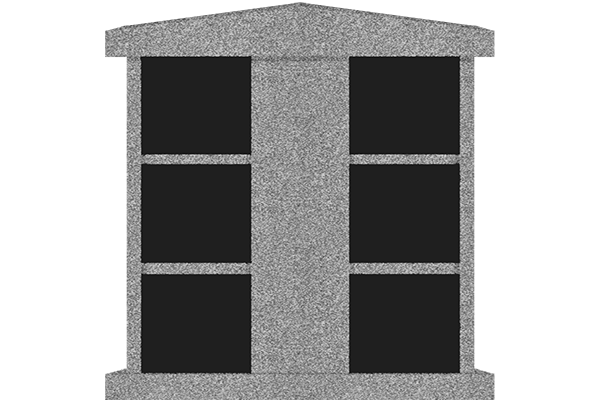 COL262CGJB6.png 6 Niche Rooftop Columbarium 48x24x42 China Grey/Jet Black China Grey Walls/Jet Black Doors CFS-L-SY-252 - Image 1