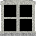 4 Niche Columbarium w/o Alcove 2-11x1-5x3-2 China Grey/JB China Grey Walls/Jet Black Doors