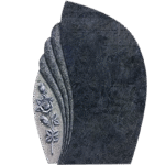 Design 18012 Rounds & Rose 2-6x0-6x3-6 AP Bahama Blue Sawn Panel w/ Raised Carved Rose w/ Antique Finish Stippled Rounds