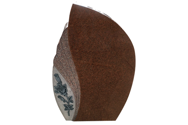 DES18012IR.png * Design 18012 Rounds & Rose 2-6x0-6x3-6 AP India Red Sawn Panel w/ Raised Carved Rose w/ Antique Finish Stippled Rounds - Image 1