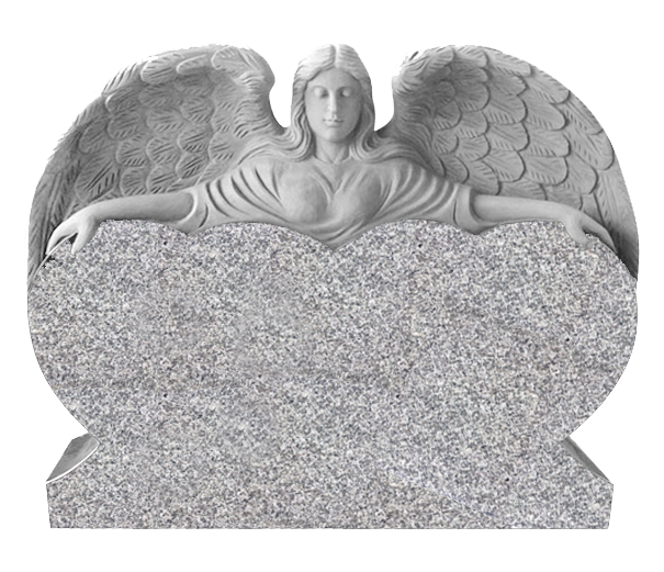 DES25777LG.png Design 25777 Angel Over Hearts 4-0x0-8x3-0 AP China Grey Fully Carved Angel Holding Double Heart - Image 1
