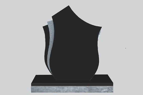 DES31357JB.png Design 31357 2-2X0-6X3-0 Custom Finish/BRP Jet Black Right profile polished, Middle profile stippled front & top Left profile polished front & top, Sawn contour top - Image 1