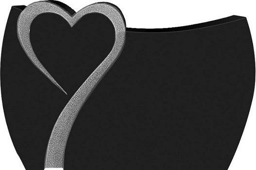 DES33628LGJB.png Design 33628 As Shown 3-6x0-6x2-2 AP JetBlack custom shape curved die w/ heart U-Sunk pebbled border around heart as shown, on front only - Image 1