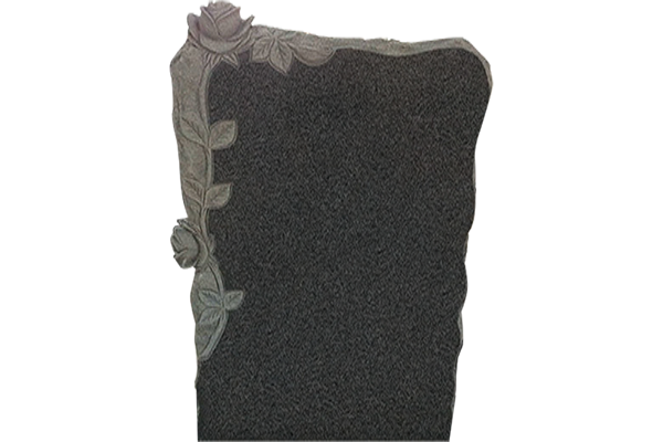 DES44320DCG.png Design 44320 2-1.5x0-6x3-6 P2/BRP Dark Cloud Grey Raised rose carving, carvings/rocky area on front&back - Image 1