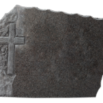 * Design 62009 4-0x0-6x2-4 P2/BRP China Pink Scalloped Edges, Rock Pitching Next to Cross & Flowers Back Flat Polished