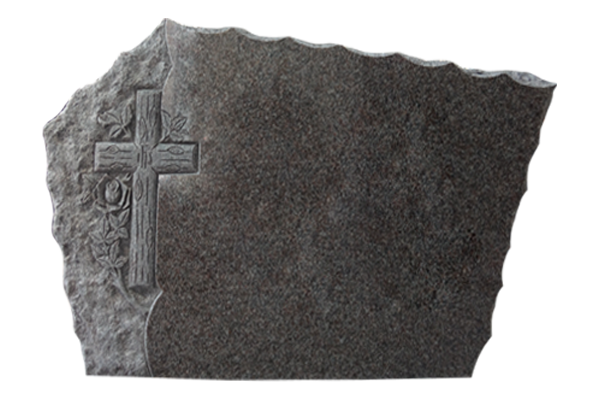 DES62009_166P2CP.png * Design 62009 4-0x0-6x2-4 P2/BRP China Pink Scalloped Edges, Rock Pitching Next to Cross & Flowers Back Flat Polished - Image 1