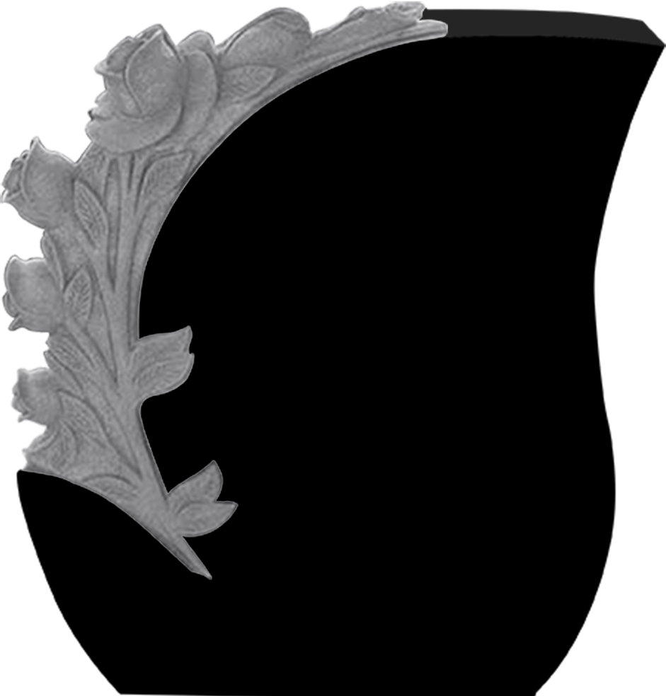 DRP170CAJB.png Tear Drop w/ carved Roses 2-6x0-6x3-0 AP Jet Black - Image 1