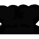 Double Heart 3-0x0-6x2-0 AP Jet Black Contour Only