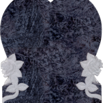 Single Heart with flowers 2-0x0-6x2-4 AP Bahama Blue