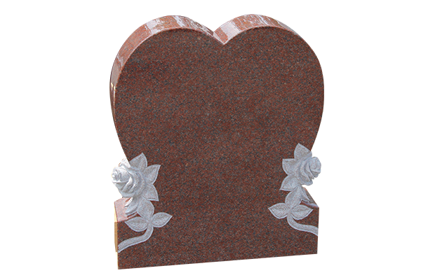 HRT111CAIR.png Single Heart with flowers 2-0x0-6x2-4 P5 India Red Fully carved flowers - Image 1