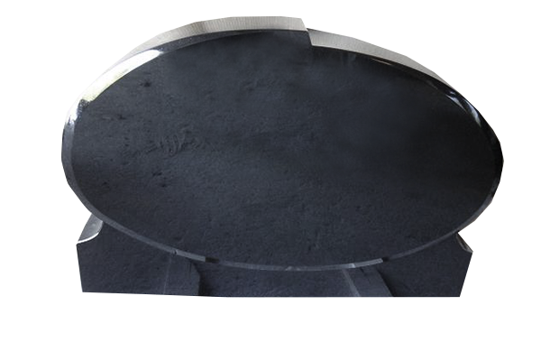 OVL020APJB.png Oval Design 3-0x0-6x2-0 AP Jet Black Chamfers and Recess on Front Only - Image 1