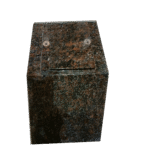 * Single Cremation Pillar 1-0x0-9x1-6 P5 Tan Brown (1) 6x10 core hole with lid and 1" rosettes with Weep Hole