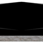 Rooftop w/ Chamfers 4-0x0-6x2-4 AP Jet Black Chamfers and 3/4" Recess on Front Only, Checks on Bottom