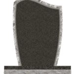 Rocked Wave 2-2x0-6x3-0 P2/BRP Dark Cloud Grey sawn bevel, rock border on face -back is flat polished