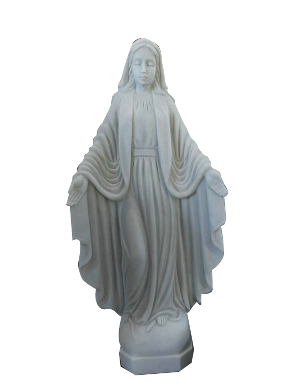 STA088CAWM_MARY.png Mary Statue 0-11x0-6x2-0 White Marble - Image 1