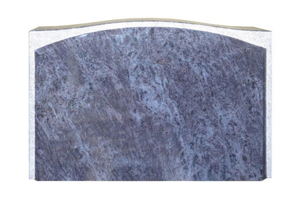 STI020P5BB.png Stippled Border Serptop 3-0x0-6x2-0 P5 Bahama Blue Stippled Border, 1/2" Raised Oval Top w/ Polished Chamfers Back Flat Polished - Image 1