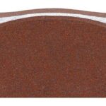 Stippled Border Serptop 3-0x0-6x2-0 P5 India Red Stippled Border, 1/2" Raised Oval Top w/ Polished Chamfers Back Flat Polished