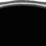 Stippled Border Serptop 3-6x0-6x2-2 P5 Jet Black Stippled Border, 1/2" Raised Oval Top w/ Polished Chamfers Back Flat Polished