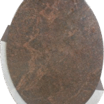 Tall Oval Design 2-6x0-8x4-0 AP Rustic Brown Frosting Recessed Border on Front Only