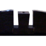 Wing Monument Set - AP Jet Black (2) Half Serp Wings 2-0x0-6x1-10; Plinth 1-10x0-8x0-6; Taper Vase 0-8x0-6x0-10 w/ Core & Weep Hole