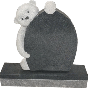 Bear 2-0x0-4x2-4 Carved as shown Dark Cloud Grey bear carved on front and back