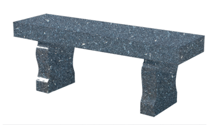 Straight Seat & Harp Leg Bench 4-0x1-2x0-4 AP BluePearl (2) Harp Legs 1-0x0-4x1-2