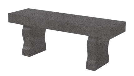 Straight Seat & Harp Leg Bench 4-0x1-2x0-4 AP Dark Cloud Grey (2) Harp Legs 1-0x0-4x1-2