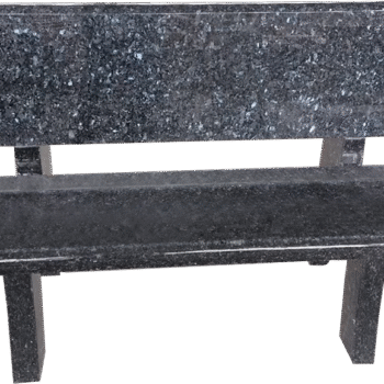 Park Bench 4-0x1-2x0-2 AP Blue Pearl Back 4-0x0-2x1-2; (2) Legs 1-8x0-2.5x2-6