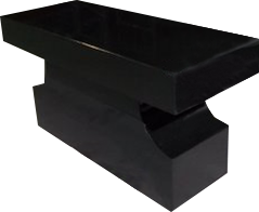 Pedestal Bench 3-0x1-2x0-4 AP Jet Black Pedestal 2-6x0-8x1-2