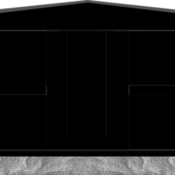 4 Niche Columbarium w/ Alcove 4-2x1-5x3-2 Jet Black Jet Black Walls & Doors; 2" Margin on Base CFS-L-LP-105