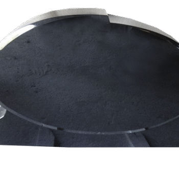 * Oval Design 3-6x0-8x2-4 AP Jet Black Chamfers and Recess on Front Only