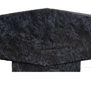 * Rooftop w/ Chamfers 4-0x0-8x2-4 AP Bahama Blue Chamfers and 3/4" Recess on Front Only, Checks on Bottom