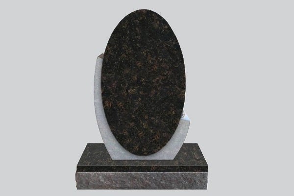 TOV097SPTB.png * Tall Oval Design 2-6x0-8x4-0 AP Tan Brown Frosting Recessed Border on Front Only - Image 1